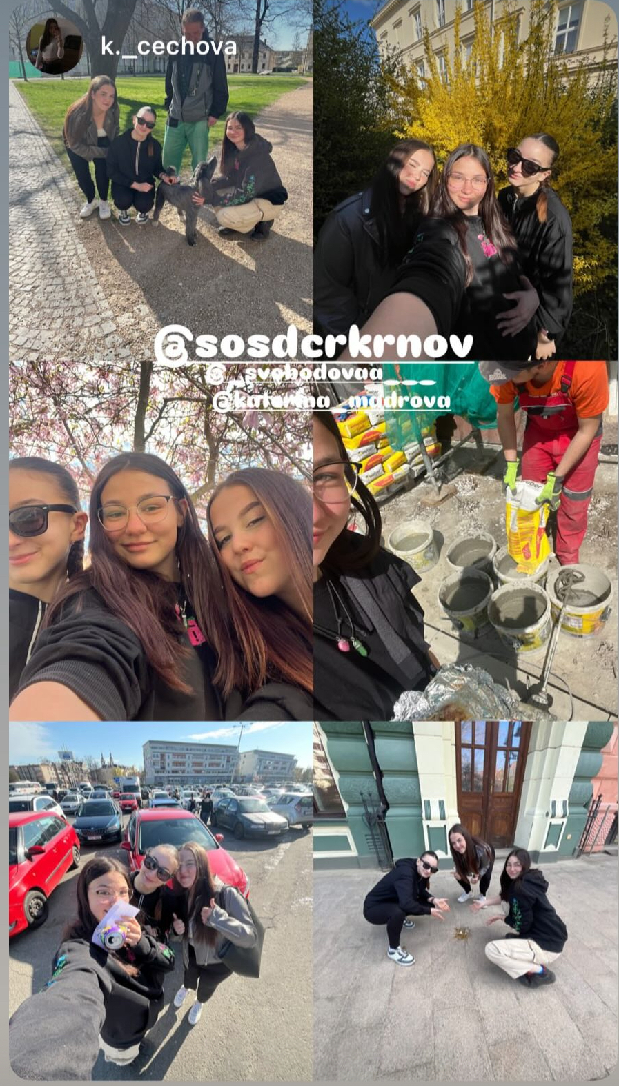 žáci krnov stopování foto selfie zabava pamatky zajimava mista