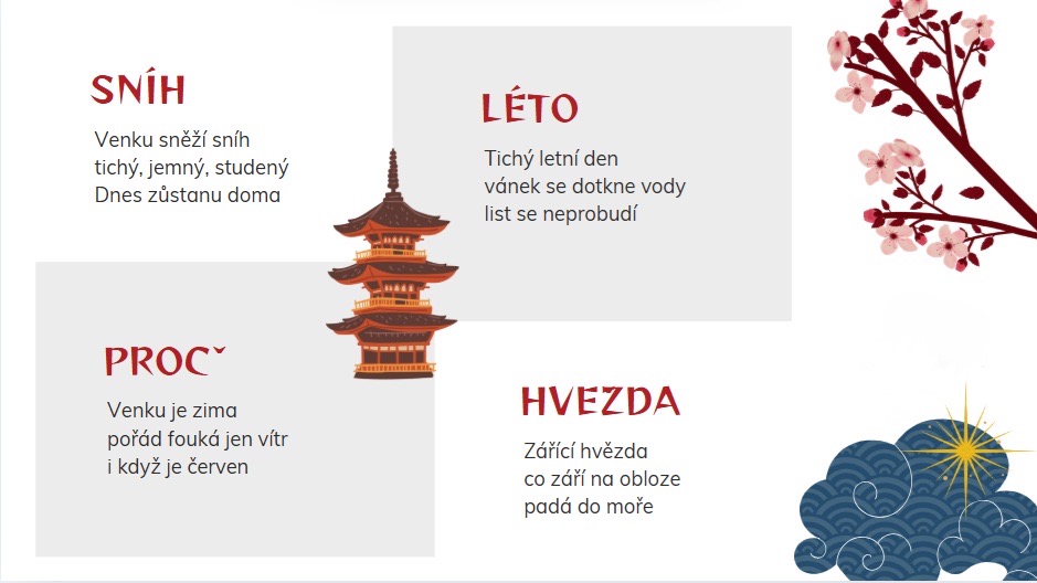 japonsko v hodině češtiny kaligrafie jídlo žáci učení