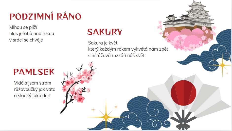 japonsko v hodině češtiny kaligrafie jídlo žáci učení