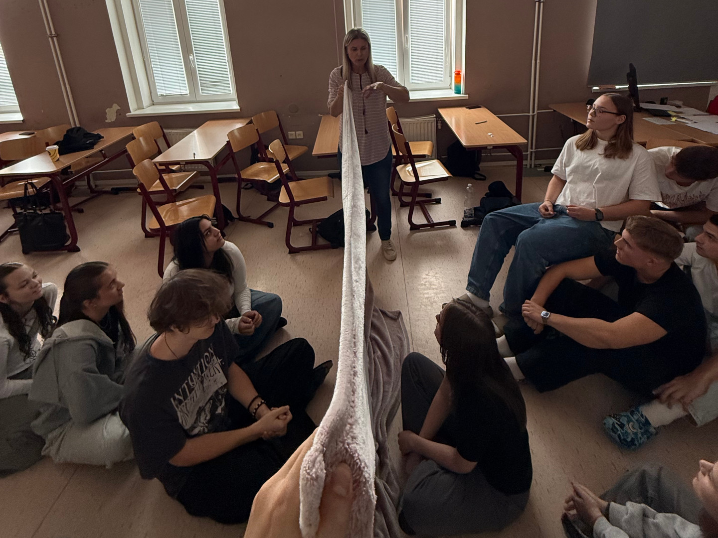 třídnická hodina třídní učitel žáci psycholožka tvoříme tým zábava poznání učení se