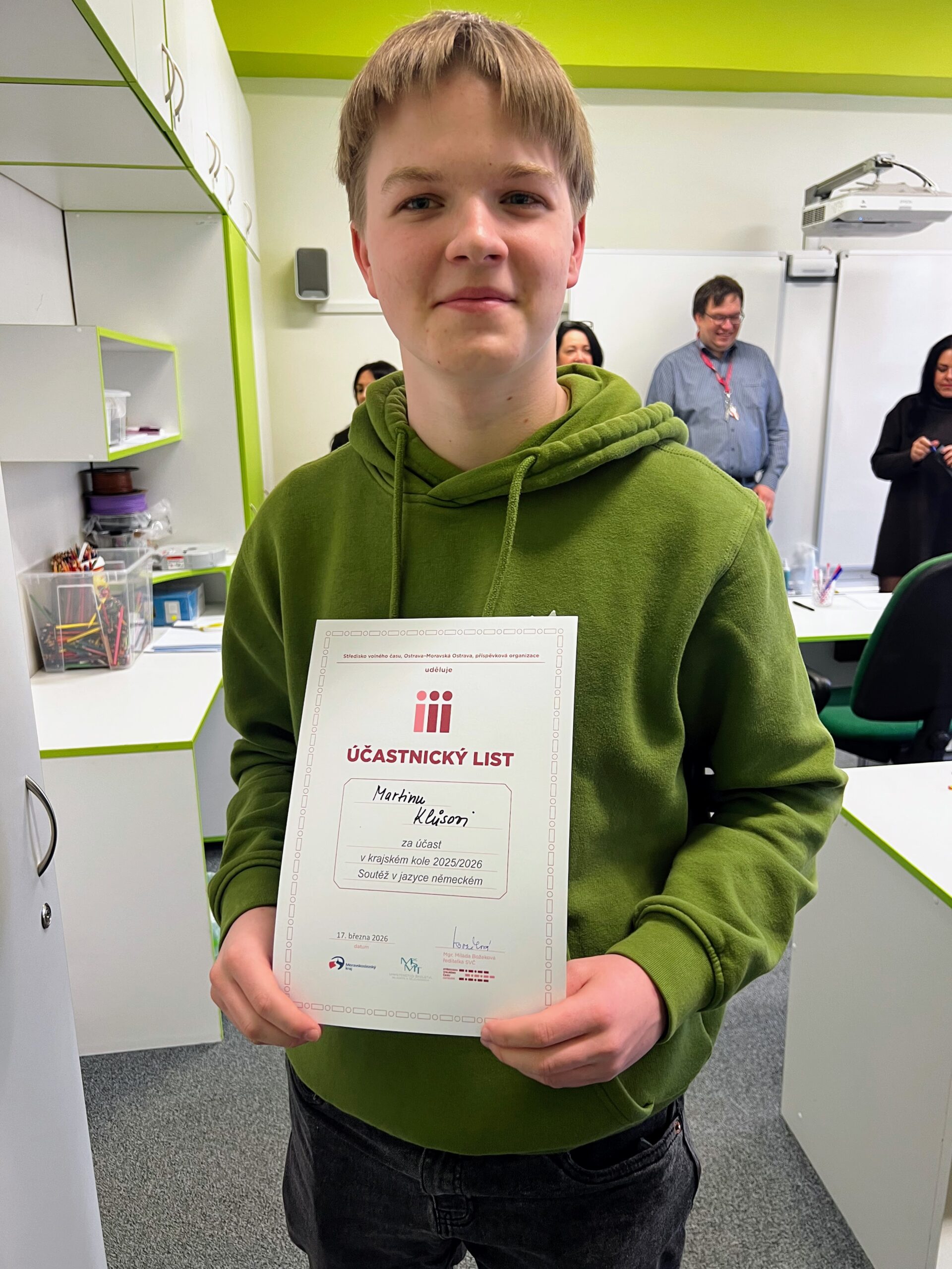 olympiáda z němčiny až do krajského kola